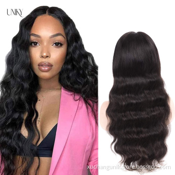 Uniky Wholesale Unprocessed 150% Density 100% Virgin Brazilian Human Hair Wavy Lace Front Wigs For Black Woman YouTube Hot Wig